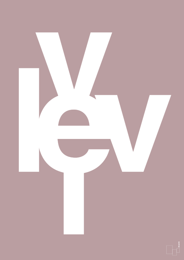 plakat: lev vel - light rose-Retro-A1two3