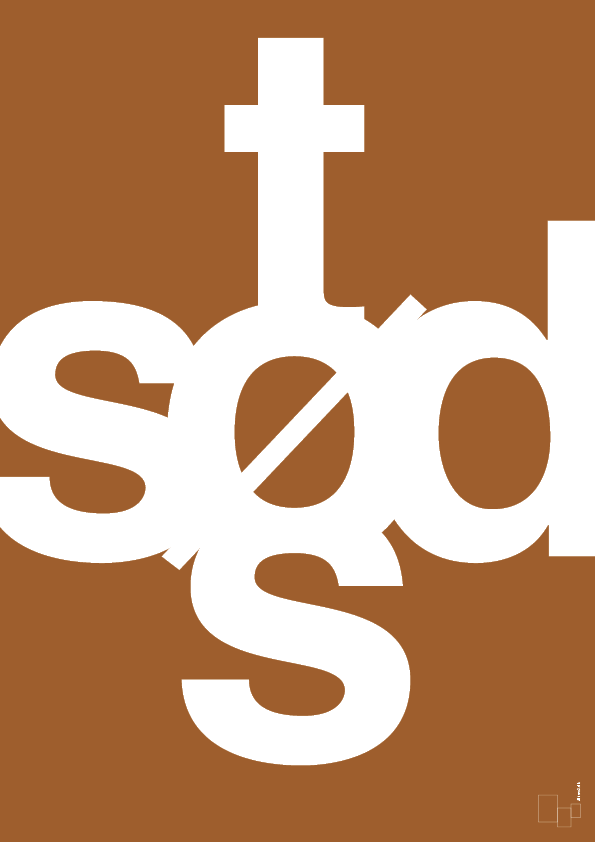 plakat: sød tøs - cognac-Retro-A1two3