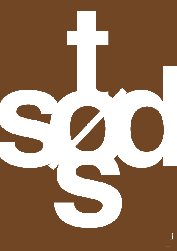 plakat: sød tøs - dark brown-Retro-A1two3