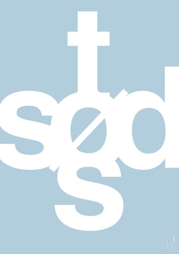 plakat: sød tøs - heavenly blue-Retro-A1two3