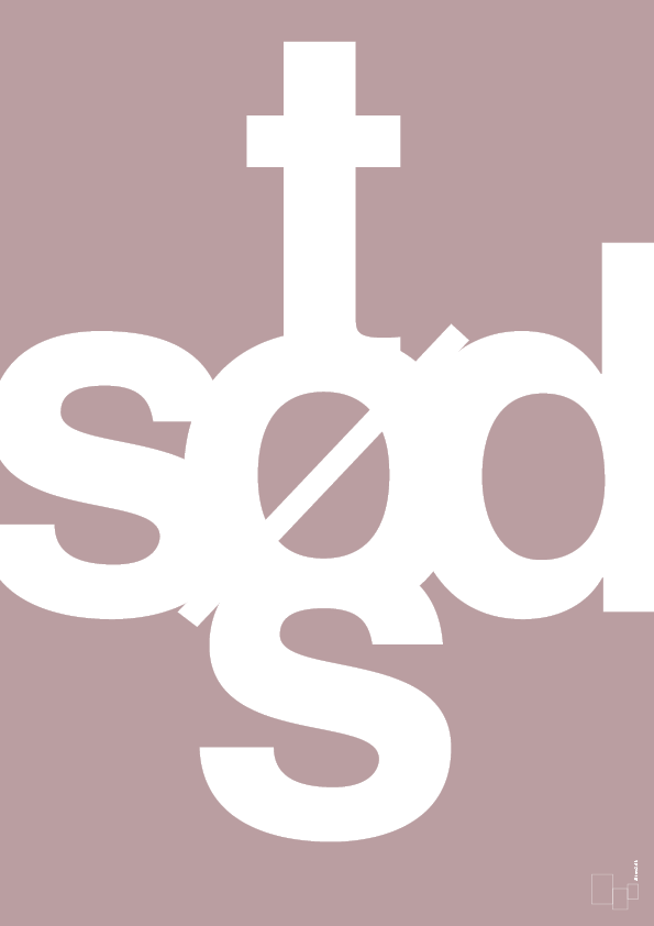 plakat: sød tøs - light rose-Retro-A1two3