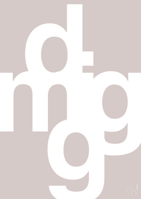 plakat: dig mig - broken beige-Retro-A1two3