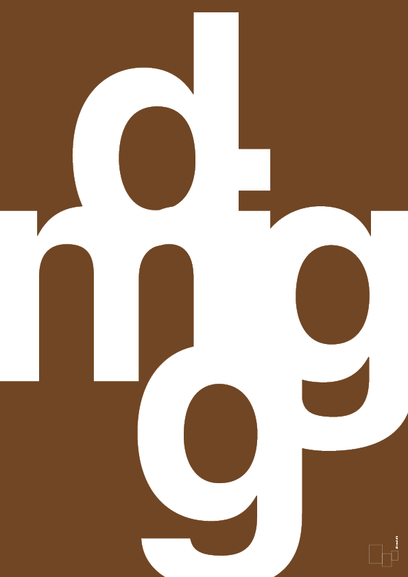 plakat: dig mig - dark brown-Retro-A1two3