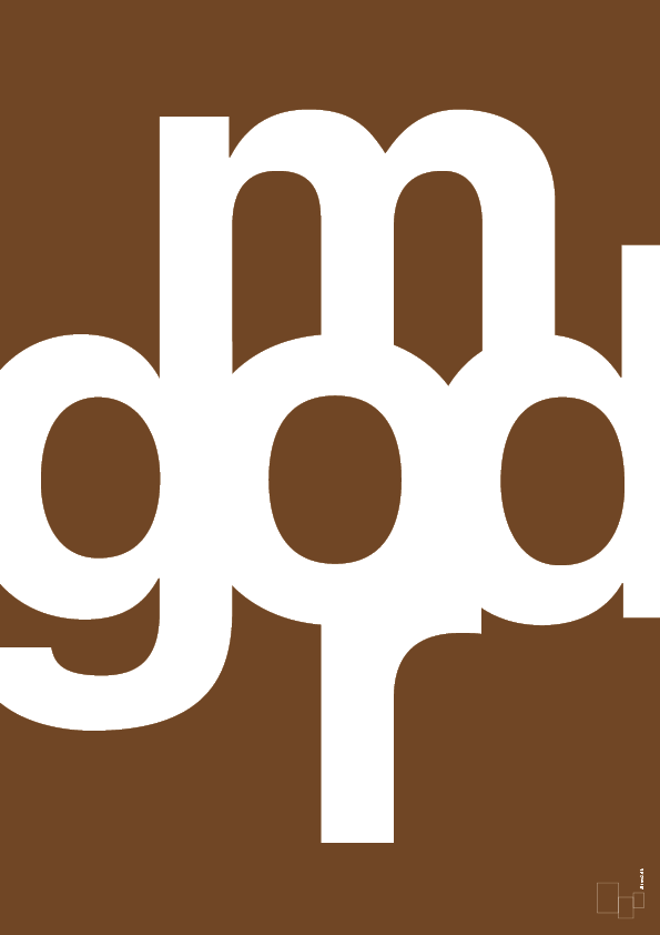 plakat: god mor - dark brown-Retro-A1two3