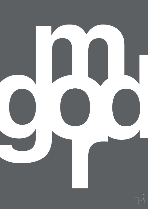 plakat: god mor - graphic charcoal-Retro-A1two3