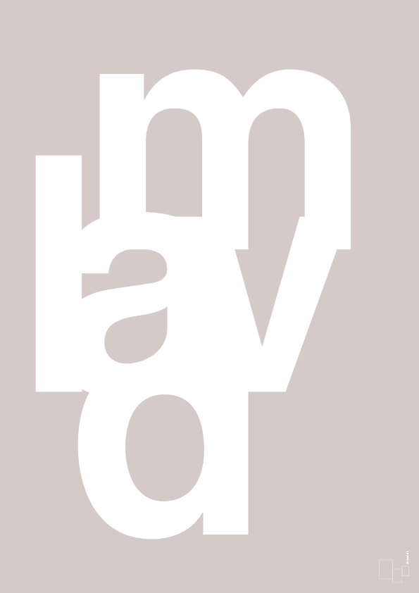plakat: lav mad - broken beige-Retro-A1two3