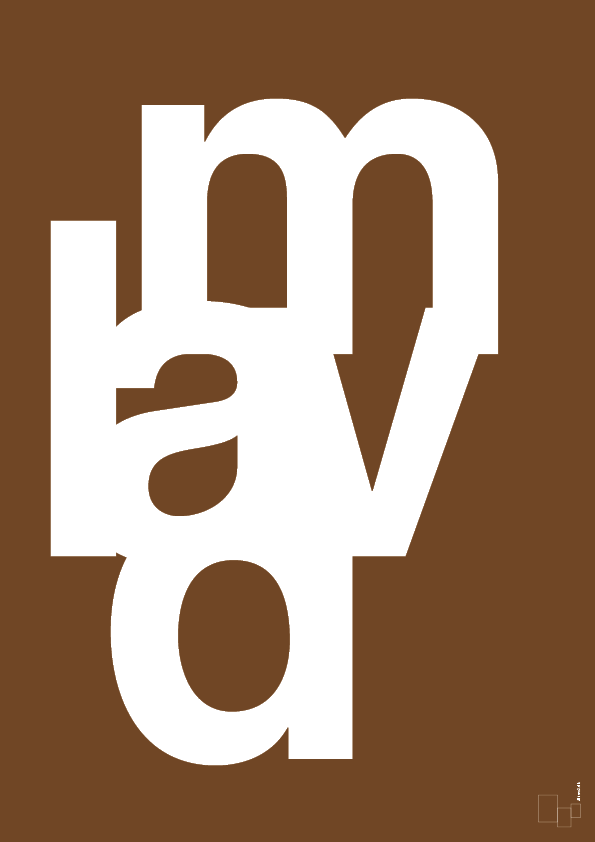 plakat: lav mad - dark brown-Retro-A1two3