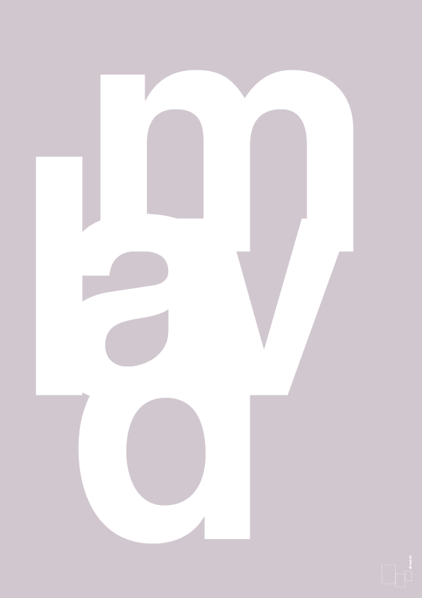 plakat: lav mad - dusty lilac-Retro-A1two3