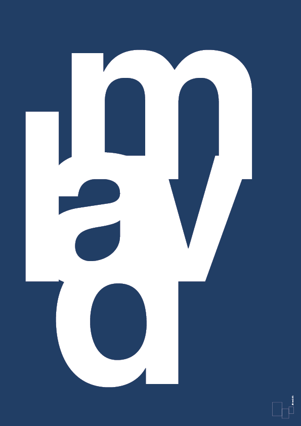plakat: lav mad - lapis blue-Retro-A1two3