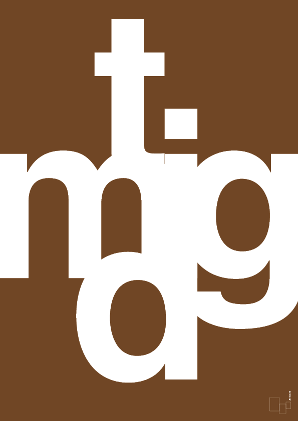 plakat: mig tid - dark brown-Retro-A1two3