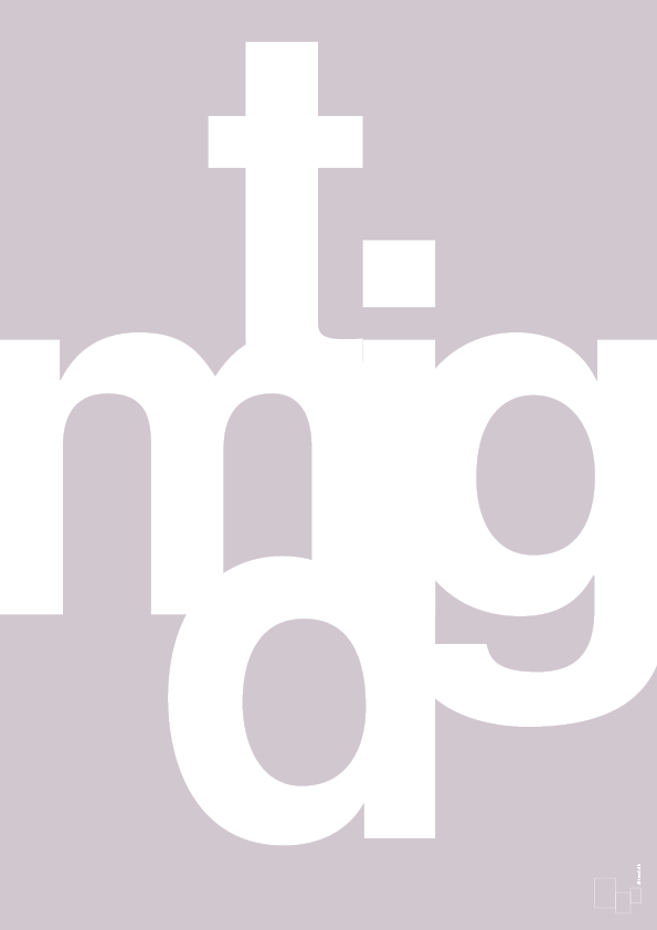 plakat: mig tid - dusty lilac-Retro-A1two3