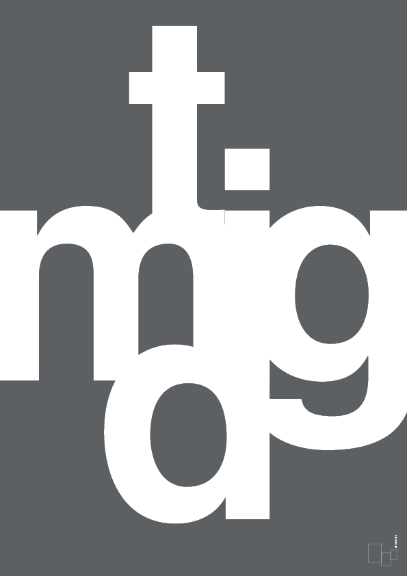 plakat: mig tid - graphic charcoal-Retro-A1two3