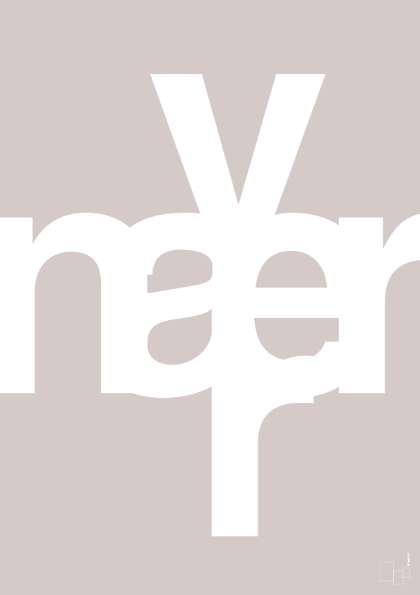 plakat: nær vær - broken beige-Retro-A1two3