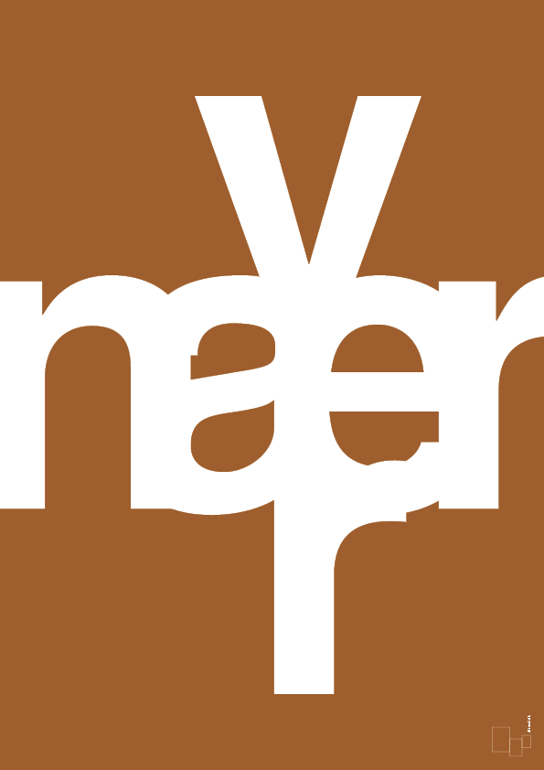 plakat: nær vær - cognac-Retro-A1two3