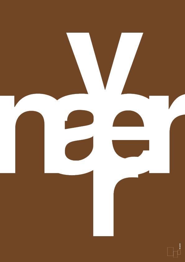 plakat: nær vær - dark brown-Retro-A1two3