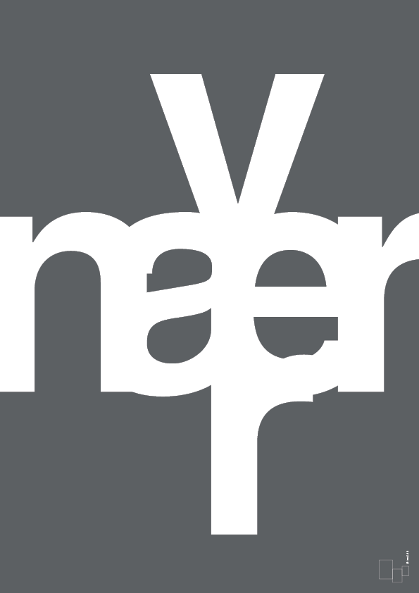 plakat: nær vær - graphic charcoal-Retro-A1two3