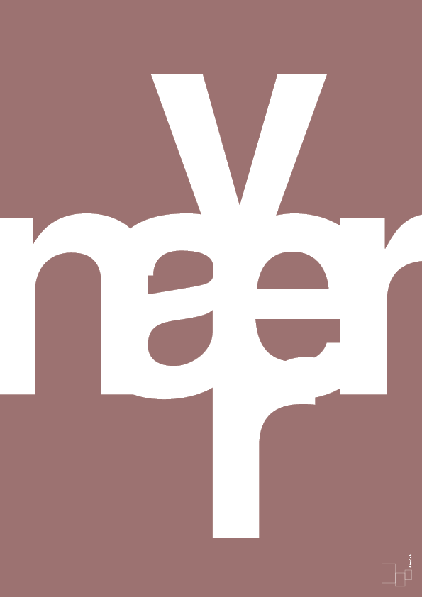 plakat: nær vær - plum-Retro-A1two3