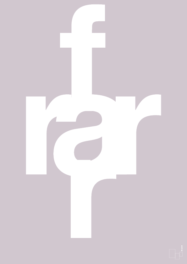 plakat: rar far - dusty lilac-Retro-A1two3