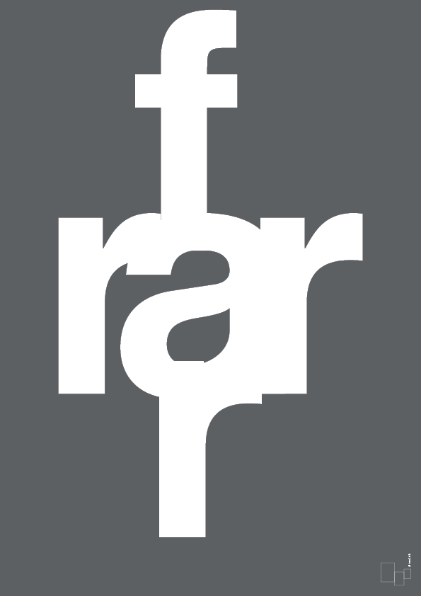 plakat: rar far - graphic charcoal-Retro-A1two3