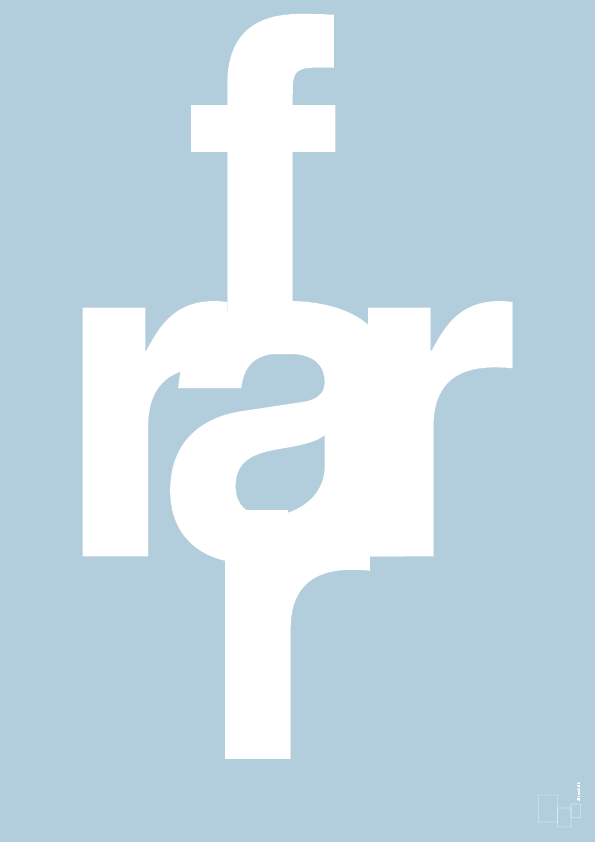 plakat: rar far - heavenly blue-Retro-A1two3