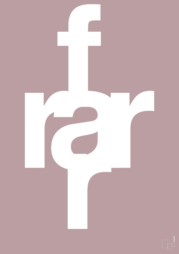 plakat: rar far - light rose-Retro-A1two3
