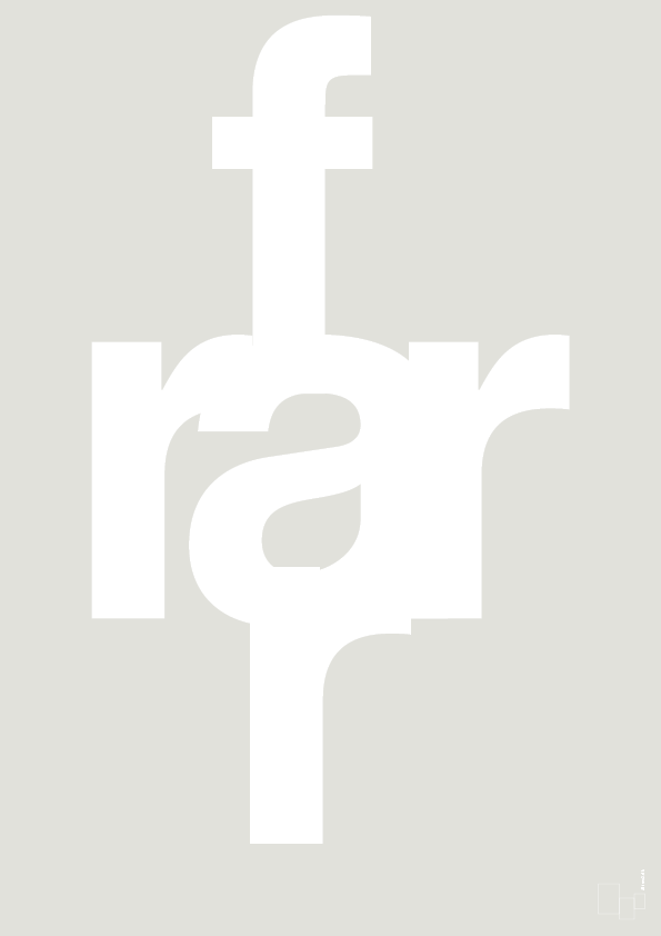 plakat: rar far - painters white-Retro-A1two3