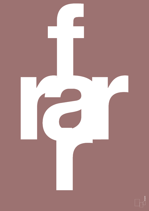 plakat: rar far - plum-Retro-A1two3