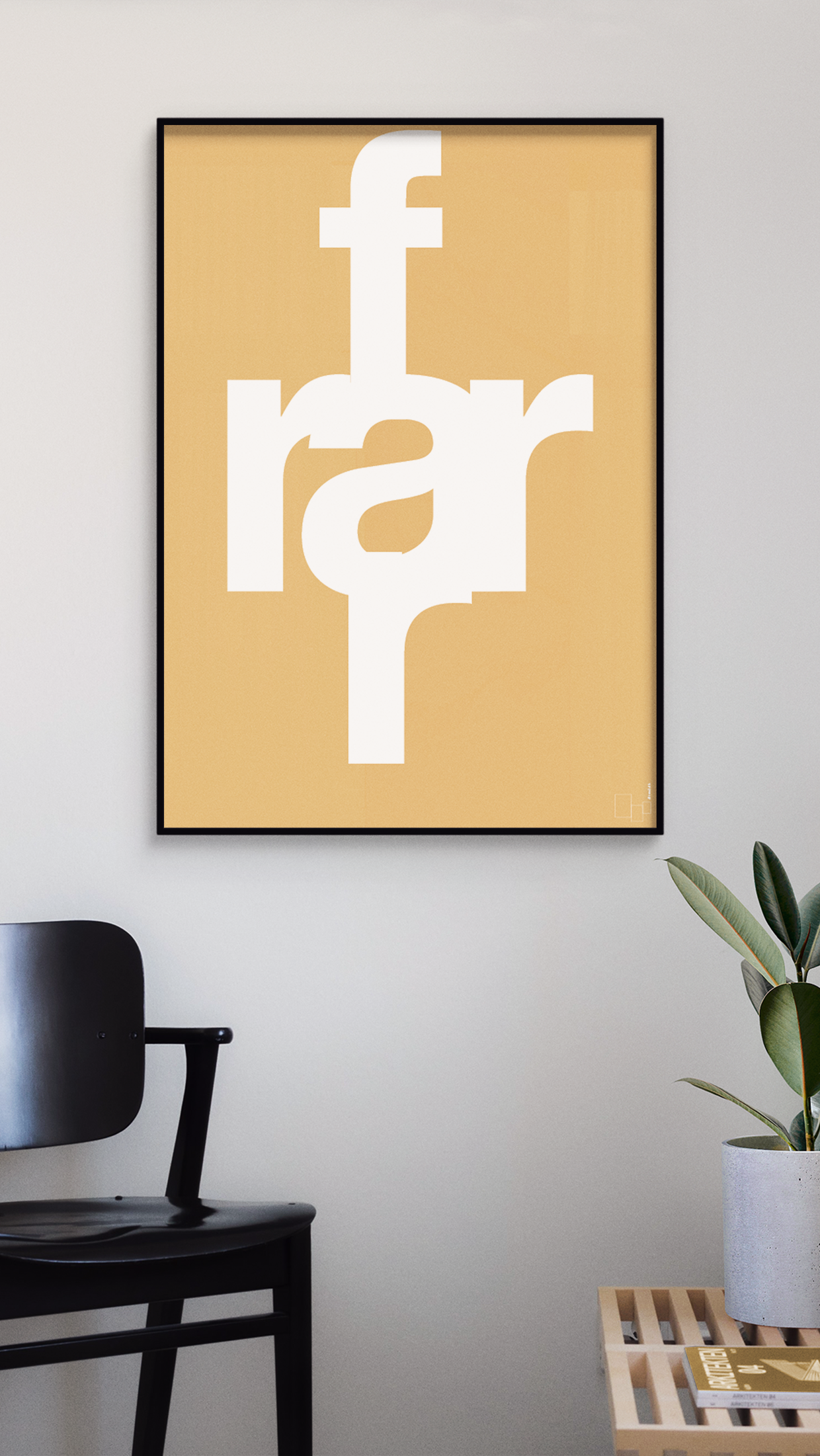 plakat: rar far - graphic charcoal-Retro-A1two3