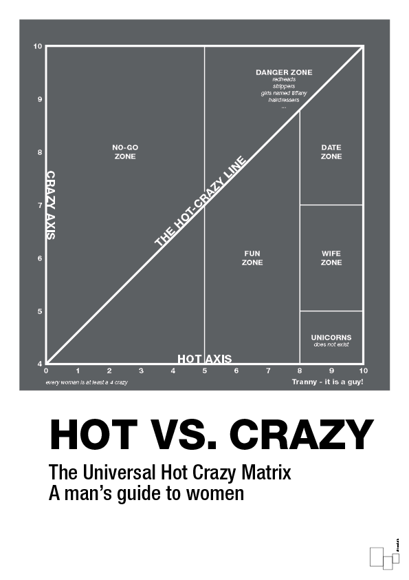 plakat: hot crazy matrix - graphic charcoal-Charts-A1two3