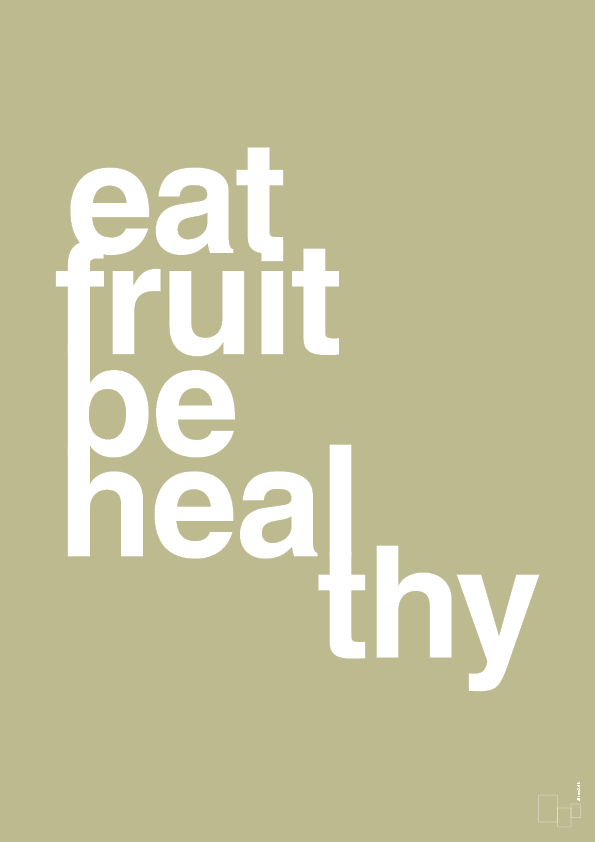 plakat: eat fruit be healthy - back to nature-Sundhed-A1two3