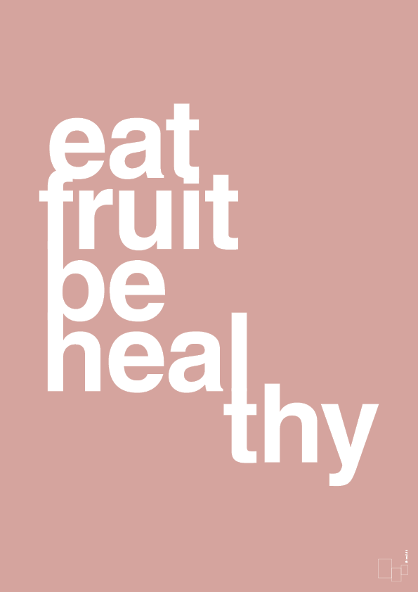 plakat: eat fruit be healthy - bubble shell-Sundhed-A1two3