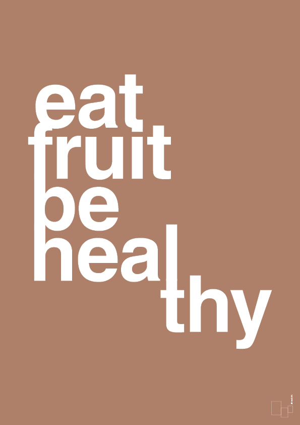 plakat: eat fruit be healthy - cider spice-Sundhed-A1two3