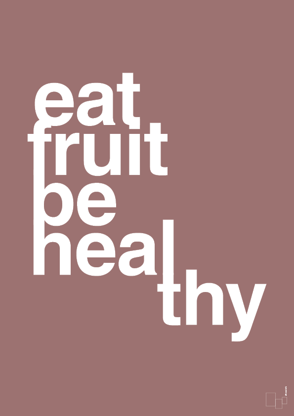 plakat: eat fruit be healthy - plum-Sundhed-A1two3