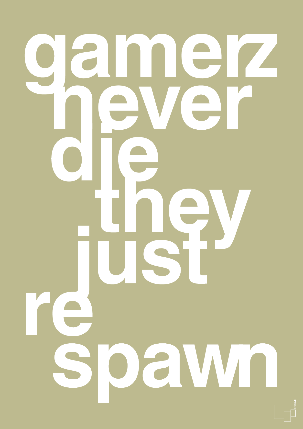 plakat: gamerz never die - back to nature-Gaming-A1two3