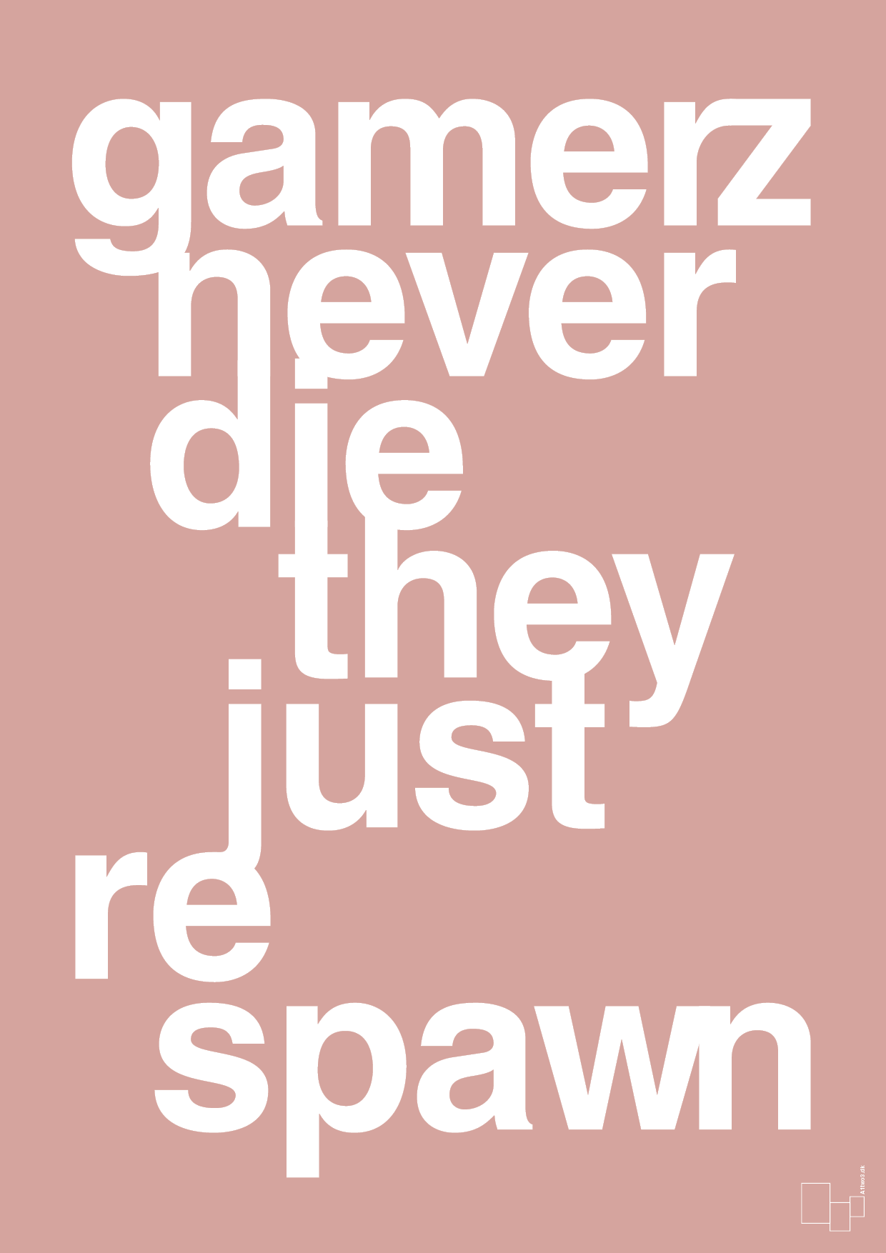 plakat: gamerz never die - bubble shell-Gaming-A1two3