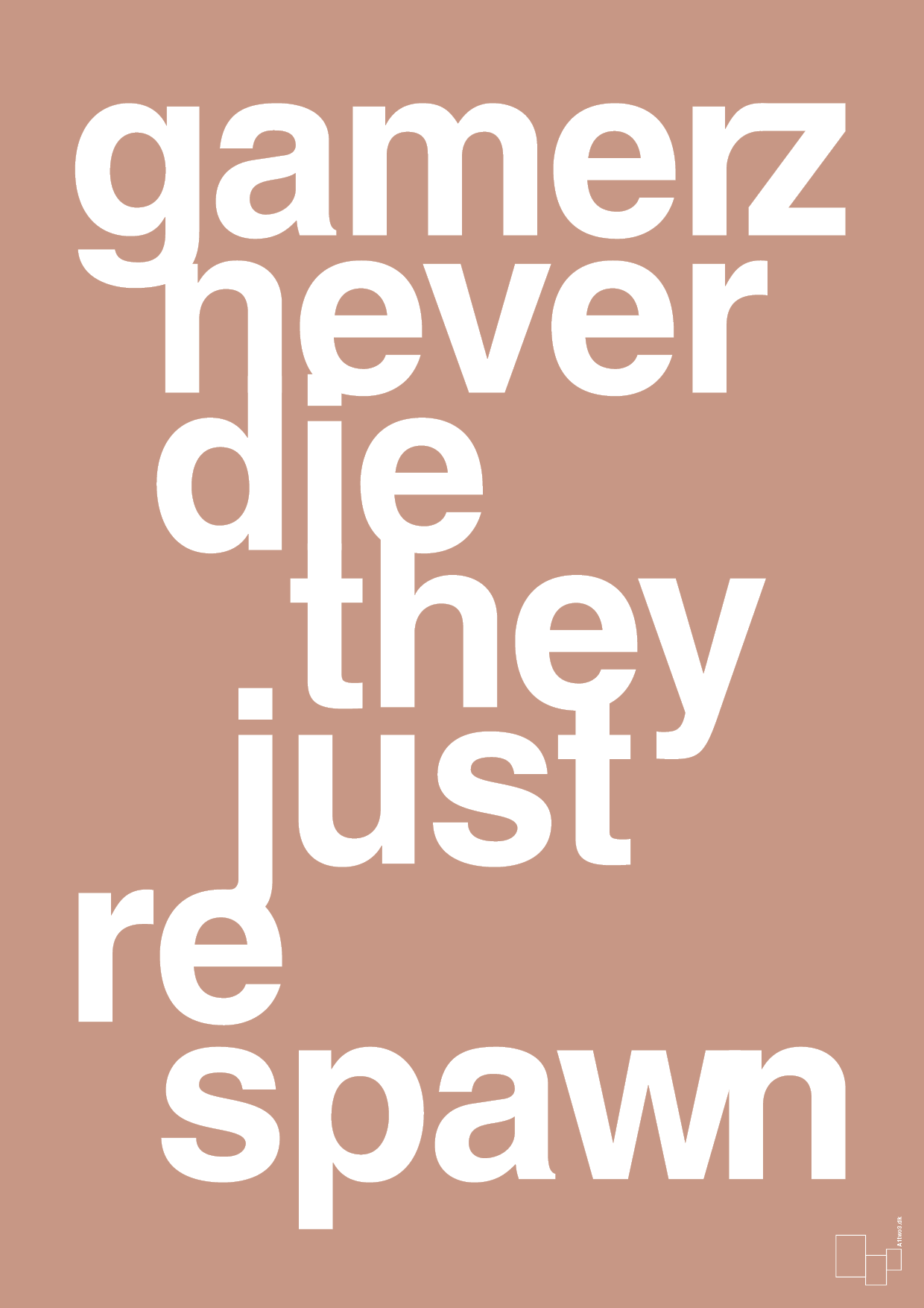 plakat: gamerz never die - powder-Gaming-A1two3