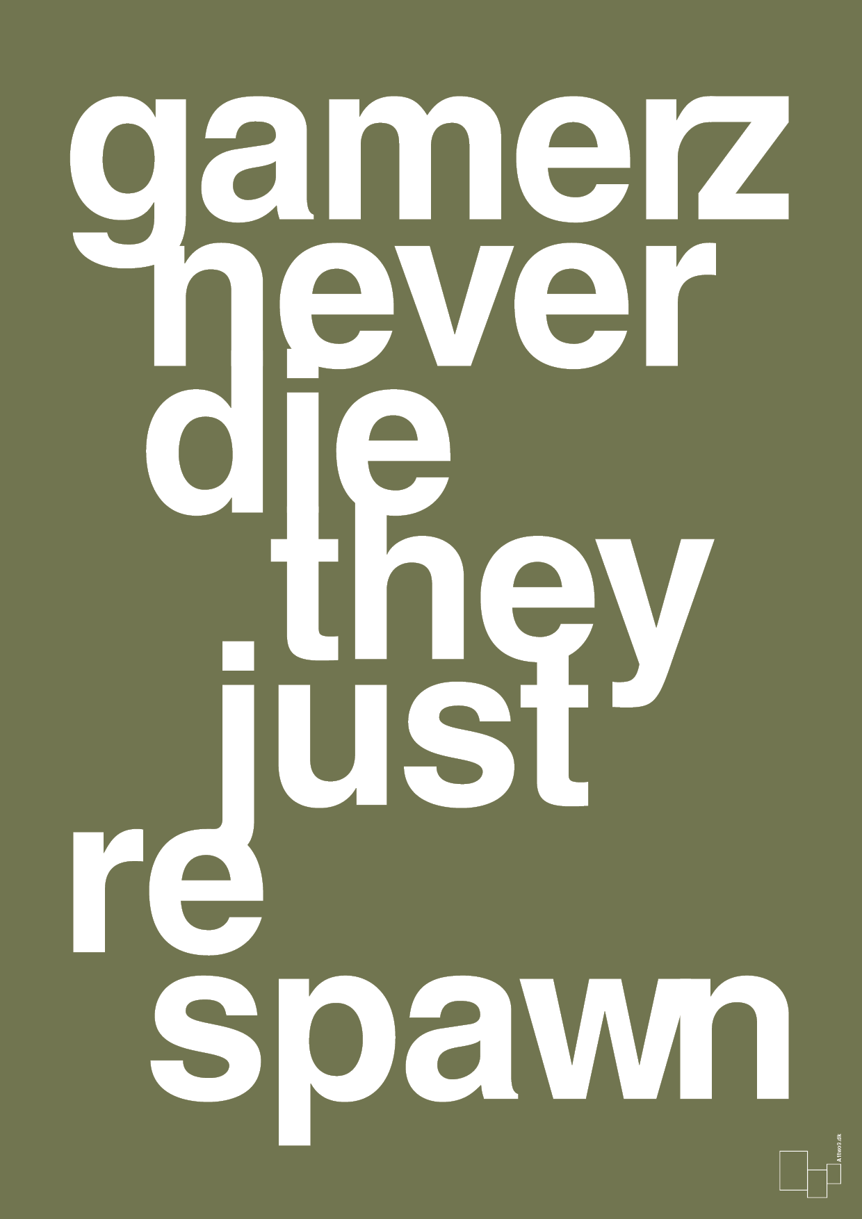 plakat: gamerz never die - secret meadow-Gaming-A1two3