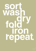 plakat: laundry repeat - back to nature-Livet-A1two3