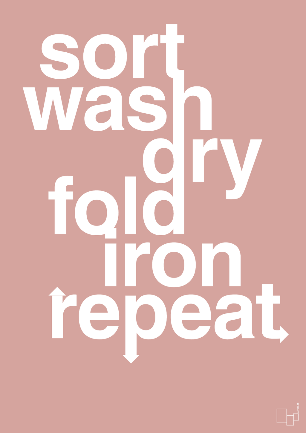 plakat: laundry repeat - bubble shell-Livet-A1two3