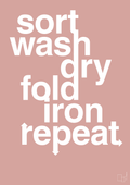 plakat: laundry repeat - bubble shell-Livet-A1two3