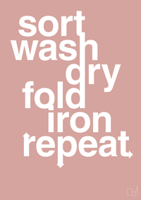 plakat: laundry repeat