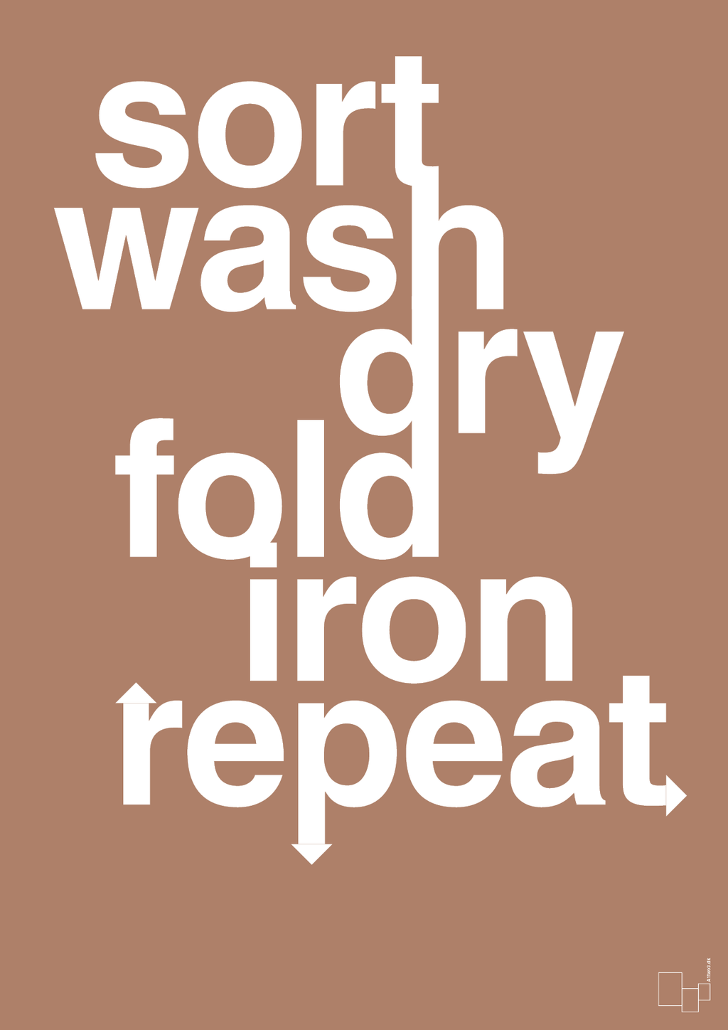 plakat: laundry repeat - cider spice-Livet-A1two3