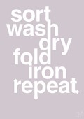plakat: laundry repeat - dusty lilac-Livet-A1two3