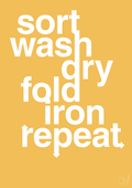 plakat: laundry repeat - honeycomb-Livet-A1two3
