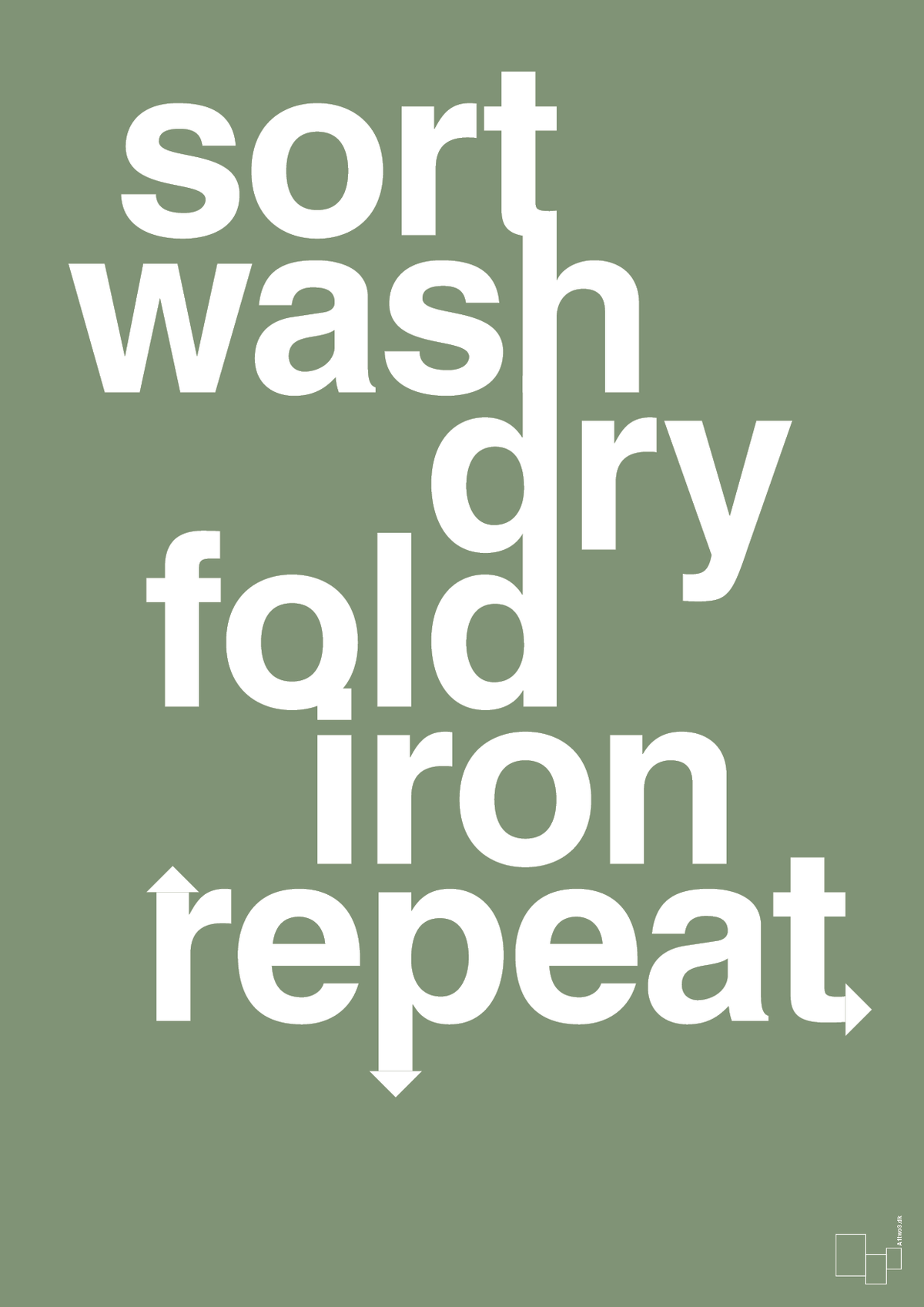 plakat: laundry repeat - jade-Livet-A1two3