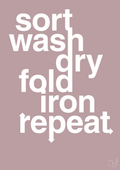 plakat: laundry repeat - light rose-Livet-A1two3