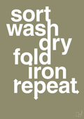 plakat: laundry repeat - misty forrest-Livet-A1two3