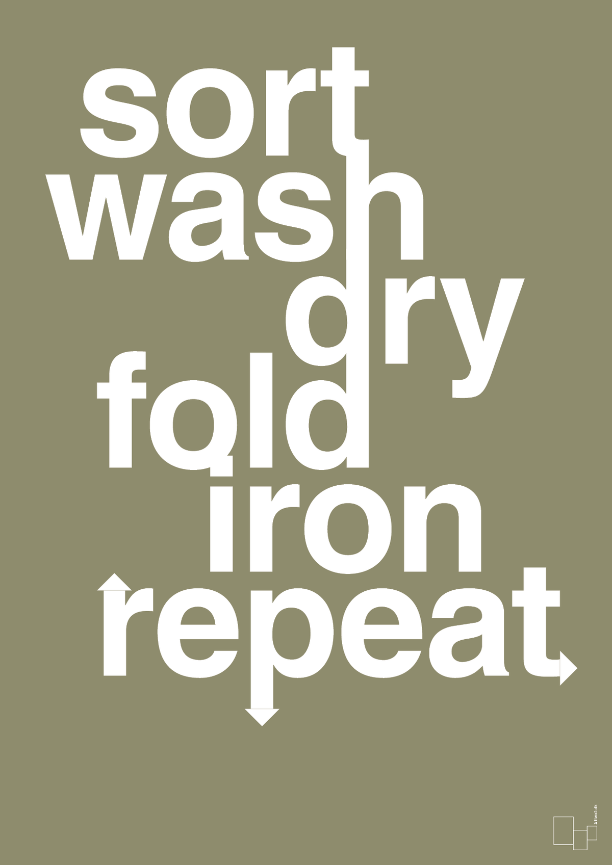 plakat: laundry repeat - misty forrest-Livet-A1two3
