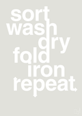 plakat: laundry repeat - painters white-Livet-A1two3