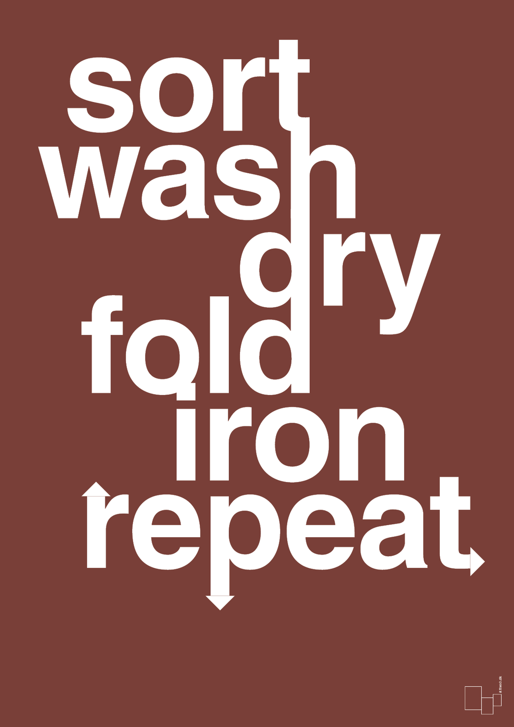 plakat: laundry repeat - red pepper-Livet-A1two3